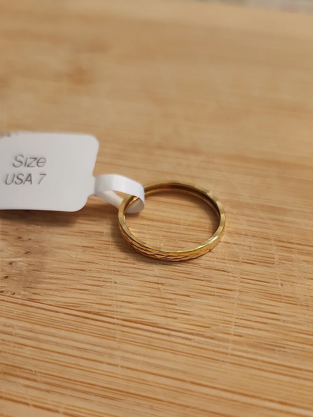 10K Gold Band Ring - Yellow Gold Size 7